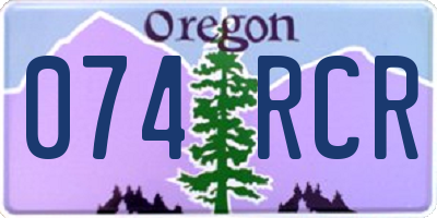 OR license plate 074RCR