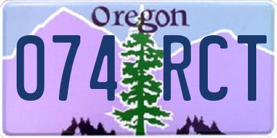 OR license plate 074RCT