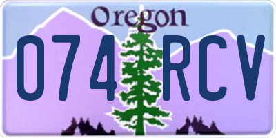 OR license plate 074RCV