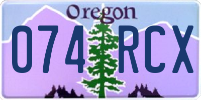 OR license plate 074RCX