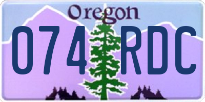 OR license plate 074RDC