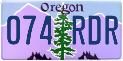 OR license plate 074RDR