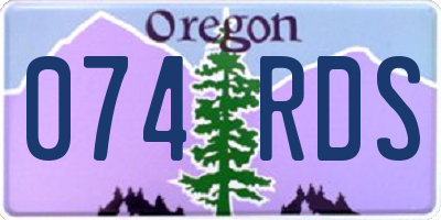 OR license plate 074RDS
