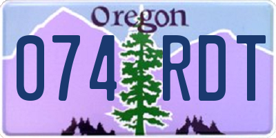 OR license plate 074RDT