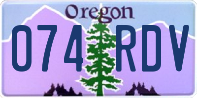 OR license plate 074RDV