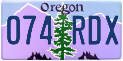 OR license plate 074RDX