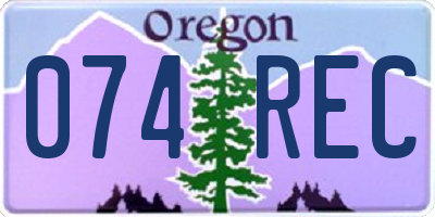 OR license plate 074REC