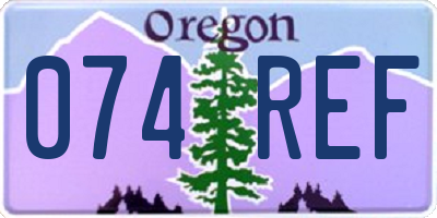 OR license plate 074REF