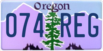 OR license plate 074REG