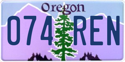 OR license plate 074REN