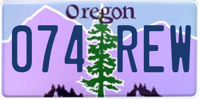OR license plate 074REW