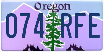 OR license plate 074RFE