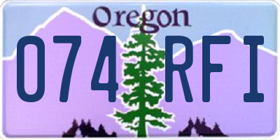 OR license plate 074RFI