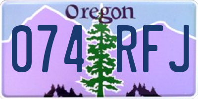 OR license plate 074RFJ