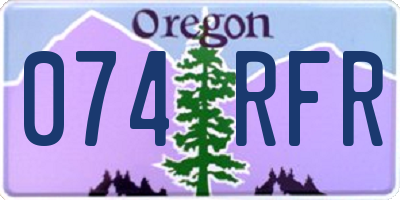 OR license plate 074RFR