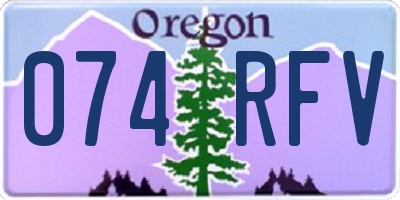 OR license plate 074RFV
