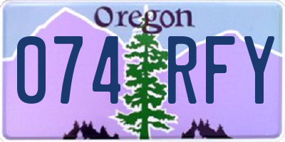 OR license plate 074RFY