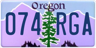 OR license plate 074RGA