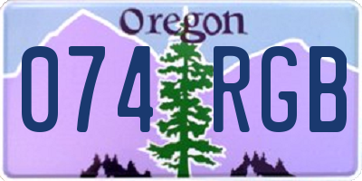 OR license plate 074RGB