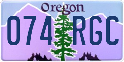 OR license plate 074RGC