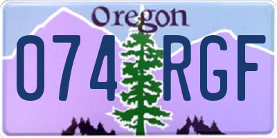 OR license plate 074RGF