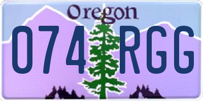 OR license plate 074RGG