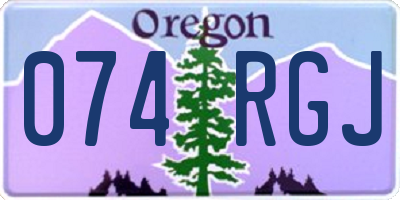 OR license plate 074RGJ
