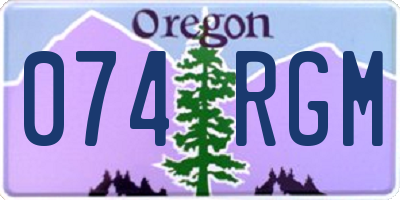 OR license plate 074RGM