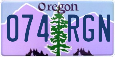 OR license plate 074RGN
