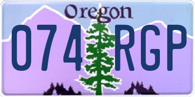 OR license plate 074RGP