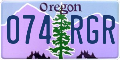 OR license plate 074RGR