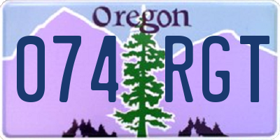 OR license plate 074RGT
