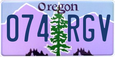 OR license plate 074RGV