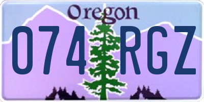 OR license plate 074RGZ