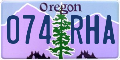 OR license plate 074RHA