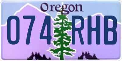 OR license plate 074RHB