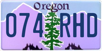 OR license plate 074RHD