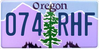 OR license plate 074RHF