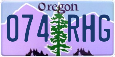 OR license plate 074RHG