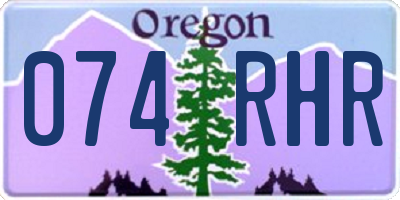 OR license plate 074RHR