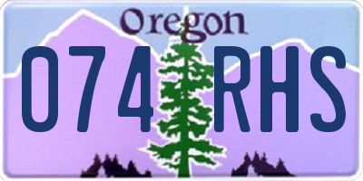 OR license plate 074RHS