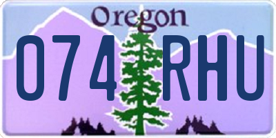 OR license plate 074RHU