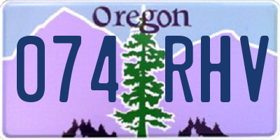 OR license plate 074RHV