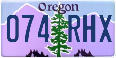 OR license plate 074RHX