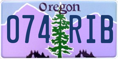 OR license plate 074RIB