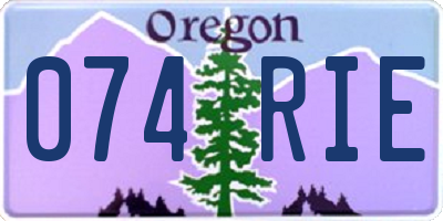 OR license plate 074RIE
