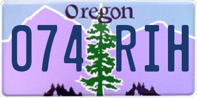OR license plate 074RIH