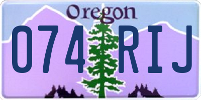 OR license plate 074RIJ