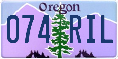 OR license plate 074RIL