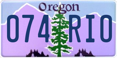 OR license plate 074RIO